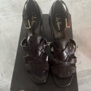 Cole Haan Women’s Dark Chocolate Leather Sandals Size 9 W